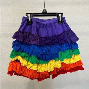 Handmade Rainbow Skirt, Girls size S
